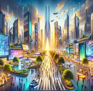 a futuristic city with a futuristic city skyline