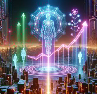 a futuristic city with a futuristic city skyline and a futuristic city