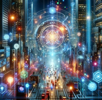 Lejra futuristic cityscape with a futuristic cityscape