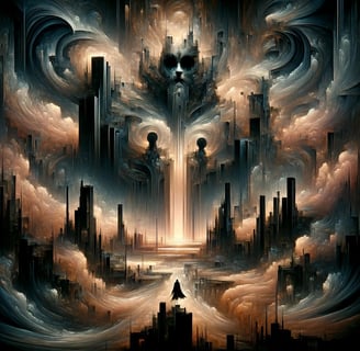 a digital painting of evil