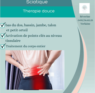 douleur dos, lombaire, nerf sciatique ? Thérapeute à Liège