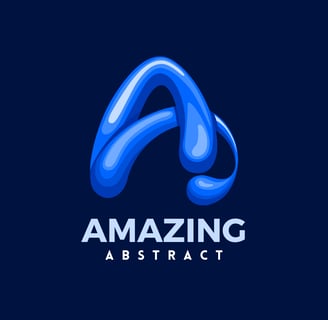 a blue abstract logo for a company