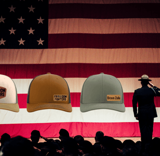 a man in a hat and a patch hat on a stage