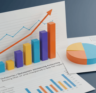 Charts and business metrics showing growing results