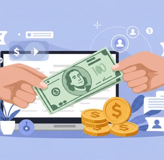 a person handing money to another person