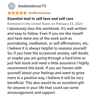 self love workbook