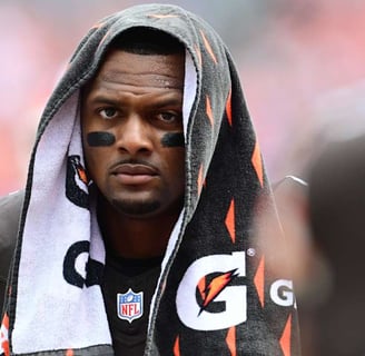 Sep 22, 2024; Cleveland, Ohio, USA; Cleveland Browns quarterback Deshaun Watson (4) walks off the fi