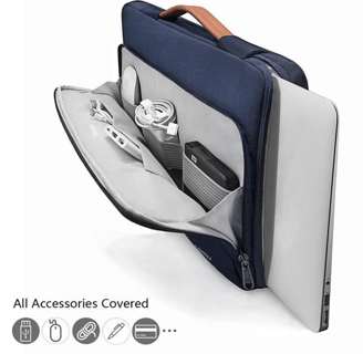 Laptop bag sleeve with accessories pocket