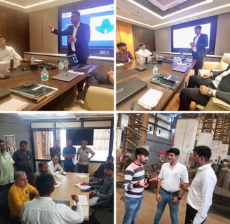 Actual Images of Training and hand holding for implementation by Verkora Pvt. Ltd. 