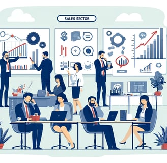 a group of people in business attire are standing in front of a whiteboard with