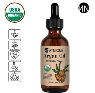 natnique argan oil USDA organic 100% natural pure amber glass bottle 2 oz