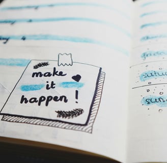 Quote saying "make it happen". Meaning to commit to a healthy diet for your mental health