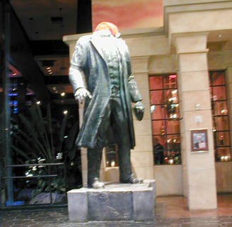 Headless Lenin statue at Red Square in Mandalay Bay Las Vegas
