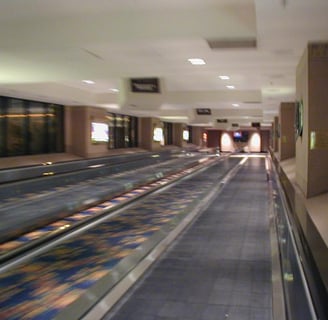 Moving walkway connecting Luxor and Excalibur Las Vegas