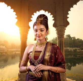 a woman in a traditional indian costume