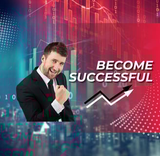 a man in a suit and tie is smiling and holding a sign that says become