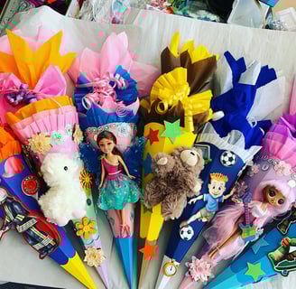 a bunch of toys and toys on a table