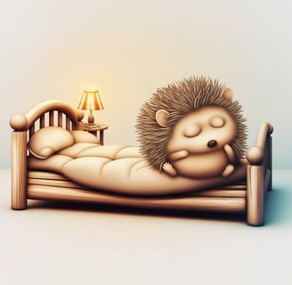 Hodgie going to bed