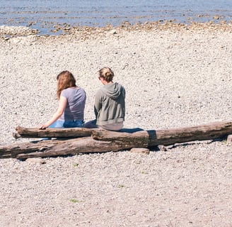 Gespräch am Strand