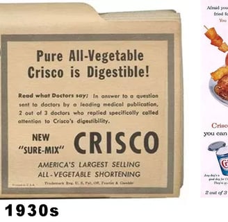 Crisco ads from 1930s and 1950