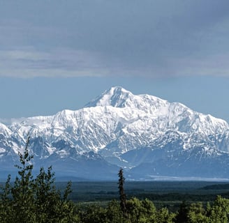Anchorage, AK - Mt Denali has snow on the peaks all year long