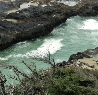 Oregon Coast - Thor's Well at Cape Perpetua south of Waldport OR