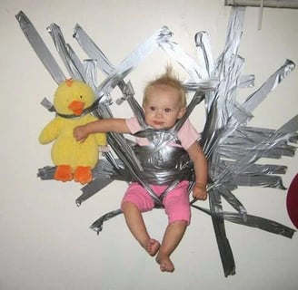 Health Vibes - A wild child gets duct taped to the wall, makes me laugh out loud