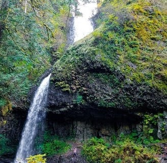 Columbia River Gorge, Oregon - Latourell Falls has upper & lower falls to view