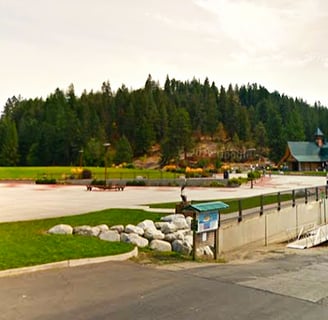 Coeur d'Alene, ID - McEuen Park & Tubb Hill next to Lake Coeur d'Alene Resort downtown