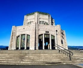 Columbia River Gorge, Oregon - the Vista House sits 733 feet up the mountain, built in 1917