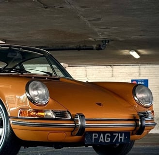 A collage of images of the Porsche 912