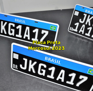 Nova Placa Preta Mercosul 