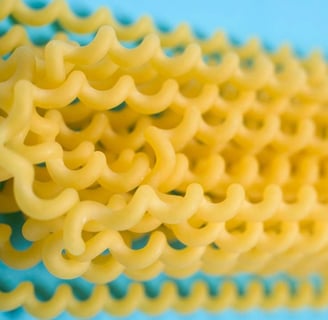 Fusilli col buco pasta with spiral shape and hollow center, showcasing traditional Italian pasta design