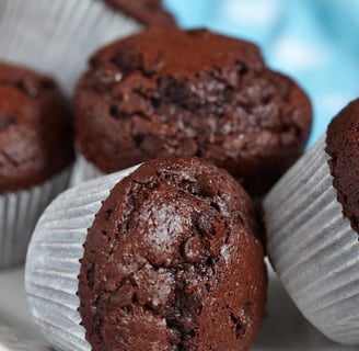 Olympic Village chocolate muffins