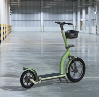 a scooter with a scooter attached to it