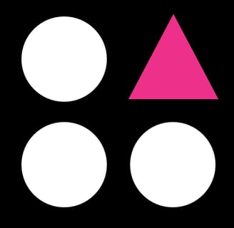 picture of all circles and one triangle