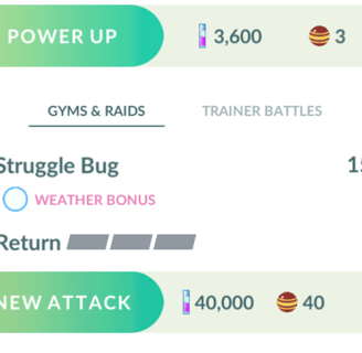 The cheaper cost of a Purified Pokemon, and its charged move Return.