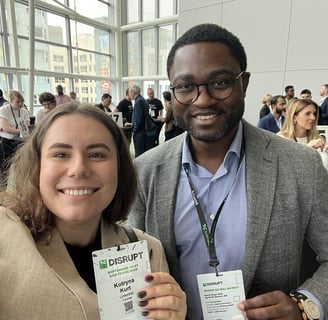 Scenario X Founder & CEO Achille Yomi, Kotryna Kurt; TechCrunch Disrupt 2023