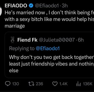 A screenshot of Efia Odos' reply to an X user.
