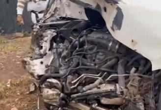 The image of the car after the accident.
