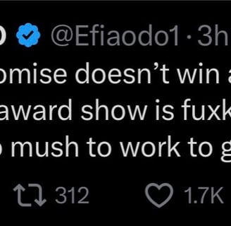 Efia Odo in a post via her X page.