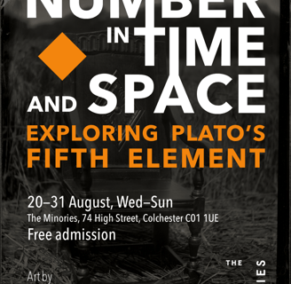 Poster for Number in Time and Space: Exploring Plato's Fifth Element at the Minories Gallery, 2025