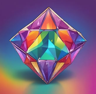 A multicolored glass sculpture of a bird of paradise