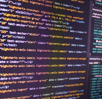 a computer screen with a computer screen displaying a number of coders