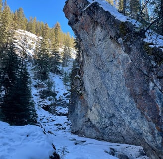 Frozen water fall Sundance canyon