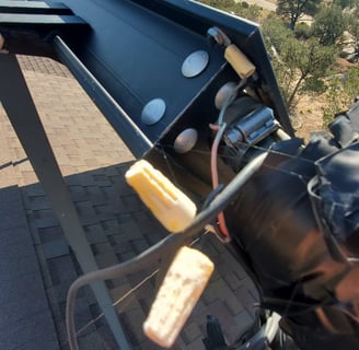 Exposed wiring and sensor on the solar thermal water system will cause false temperature readings..