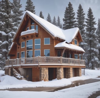 A second home in a mountain community is currently vacant. Snow and ice buildup could cause issues.