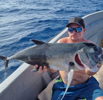Zanzibar fishing charters, Latham Island. Anglers and big fish