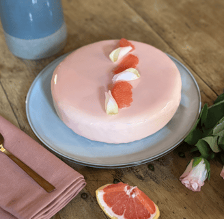 entremet rose pamplemousse