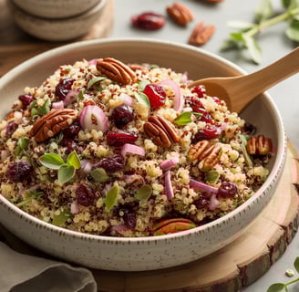 a bowl of food with nuts and nuts
